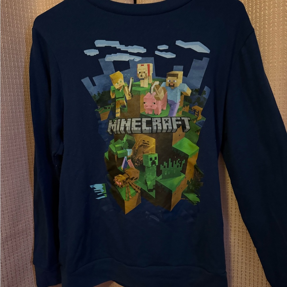 MAD Engine Blue Minecraft Long Sleeve Shirt